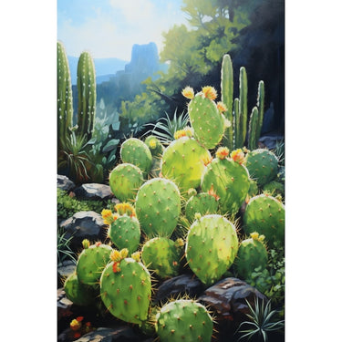 Prickly Pear Cactus canvas